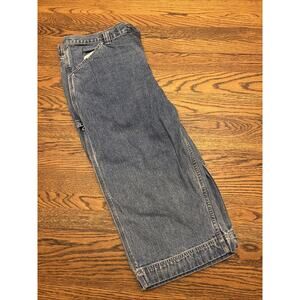 Lee Riveted Womens Capri Jean Shorts Oversize Fit Sz 18W 100% Cotton Med Wash